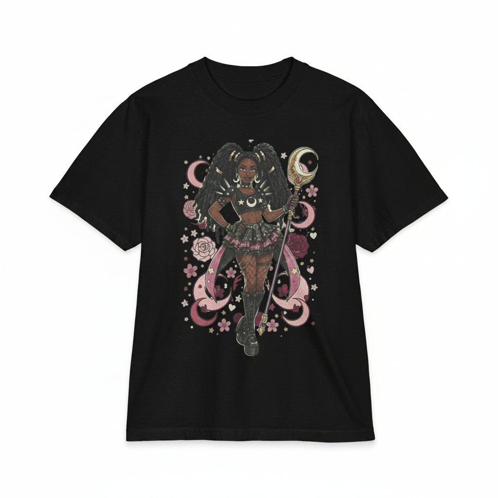 Dark Magical Girl Eat Me T-Shirt | Goth Anime Streetwear Shirt | Kawaii Gothic Oversized Tee