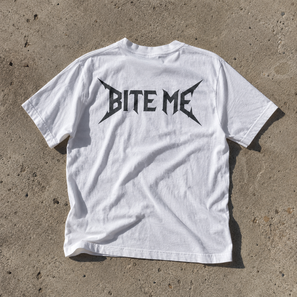 Bite Me T-Shirt | Demon Eyes Graphic Streetwear Shirt | Goth Oversized Tee