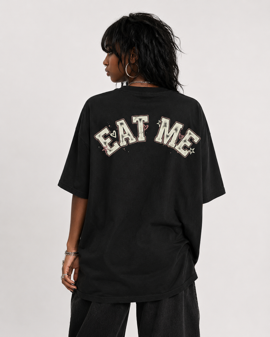 Dark Magical Girl Eat Me T-Shirt | Goth Anime Streetwear Shirt | Kawaii Gothic Oversized Tee