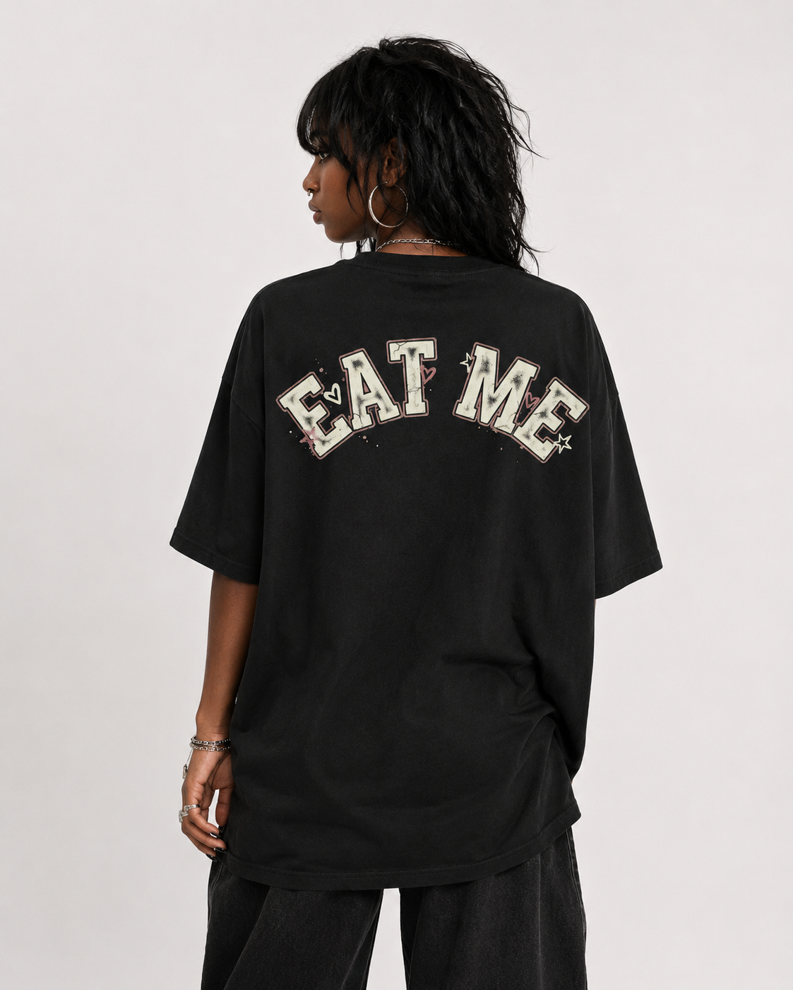 Dark Magical Girl Eat Me T-Shirt | Goth Anime Streetwear Shirt | Kawaii Gothic Oversized Tee